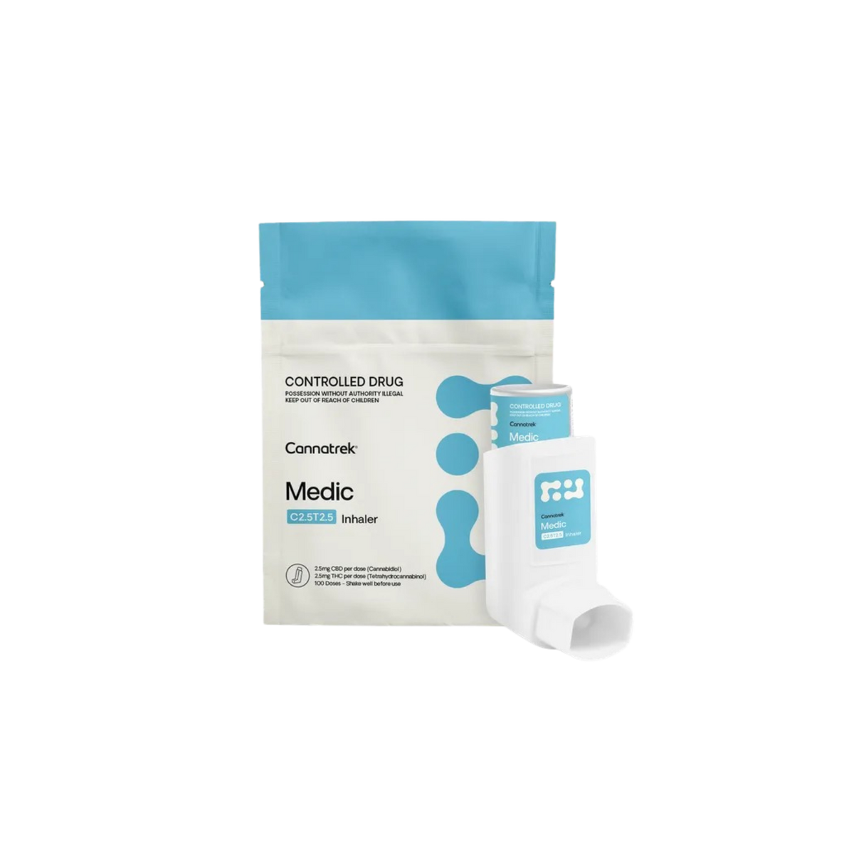 C2.5T2.5 Medic CBD 2.5mg/pump, THC 2.5mg/pump Inhaler 7.3ml