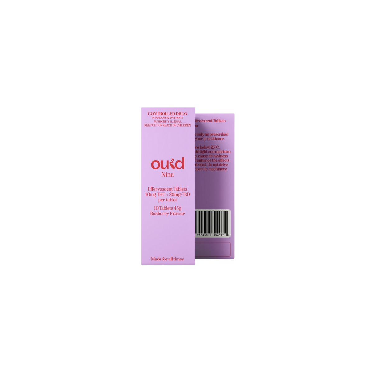 Nina Effervescent THC 10mg, CBD 20mg Tablets 10 Units